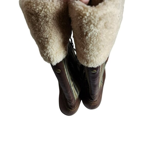 UGG Adirondack Tall Boots 3226‎ Plaid Sheepskin Leather Waterproof Size 6 - Picture 9 of 10